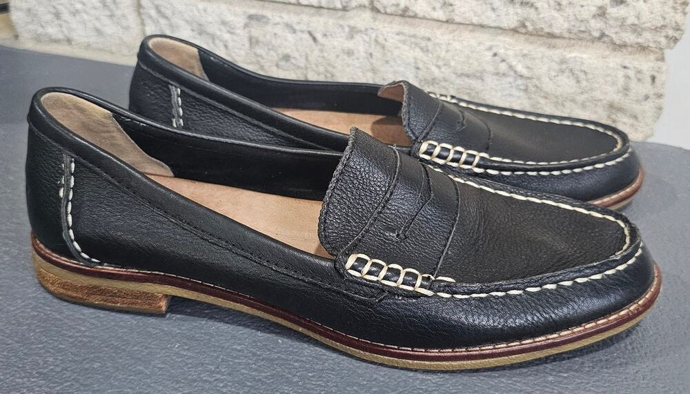 Sperry Seaport Penny Loafer, Black, Excellent cond. Womens Sz 8